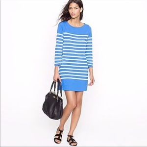 JCrew martime dress in blue and white stripe
